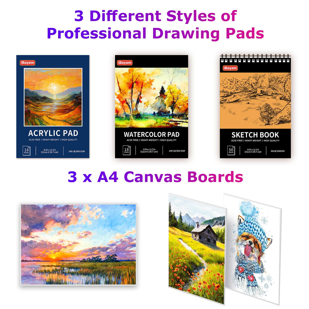 iBayam Pink Art Supplies, Color Drawing Sets, Teen Girl Gifts Trendy Stuff