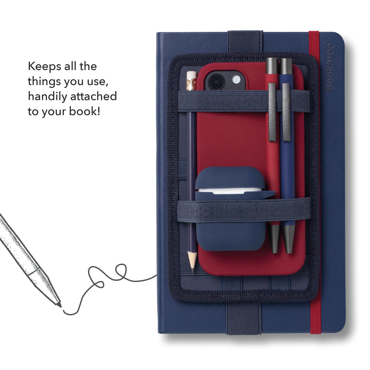 IF Bookaroo Notebook Tidy - Navy for A5 size Books and Notebooks
