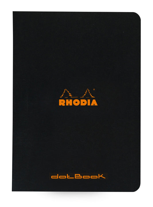 Rhodia Classic Dot Grid 6 X 8 1/4 A5 Black Cover Notebook