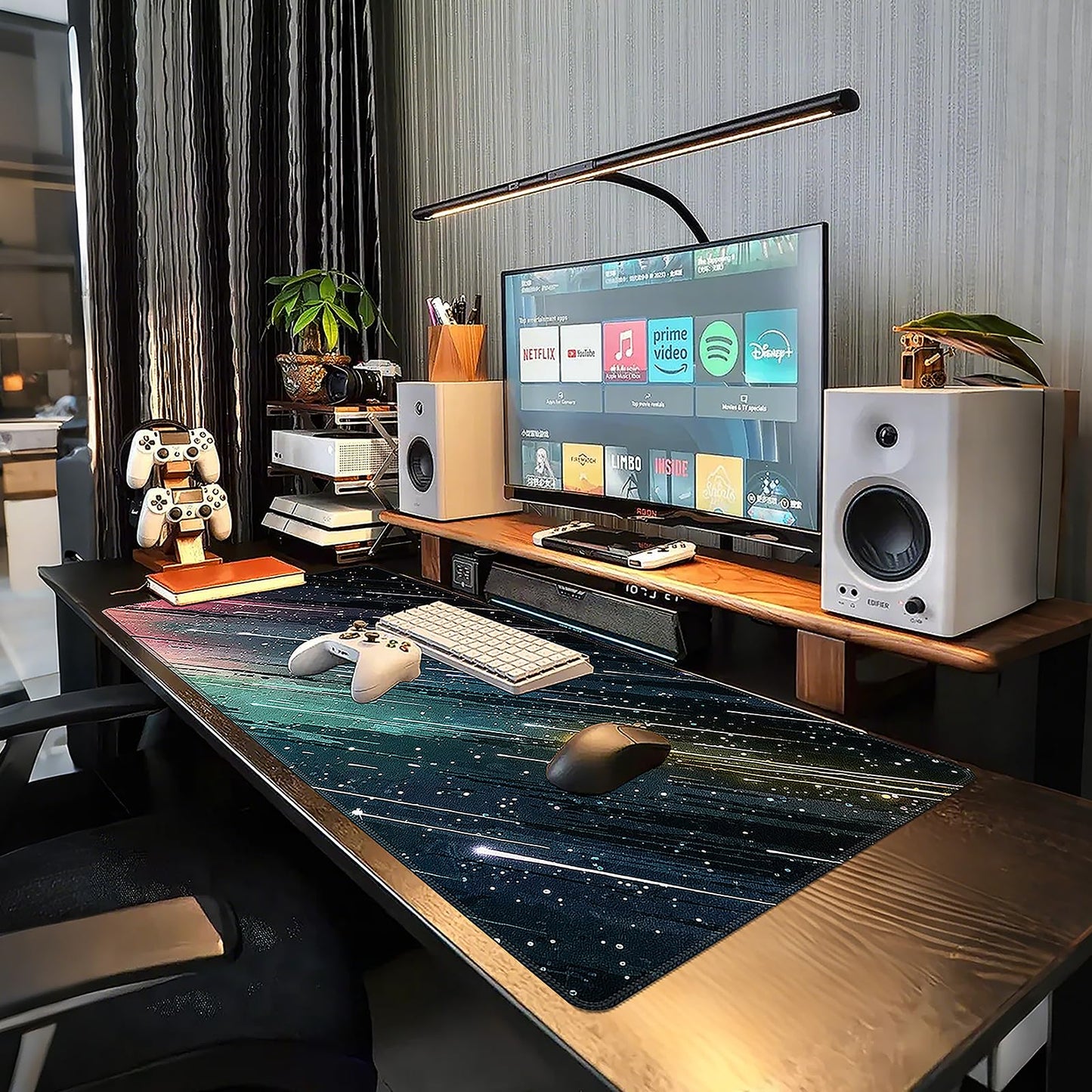 Baziabbo Cute Desk Mat,XXL Extended Large Mouse Pad,Gaming Mousepad with Stitched Edge,Non-Slip