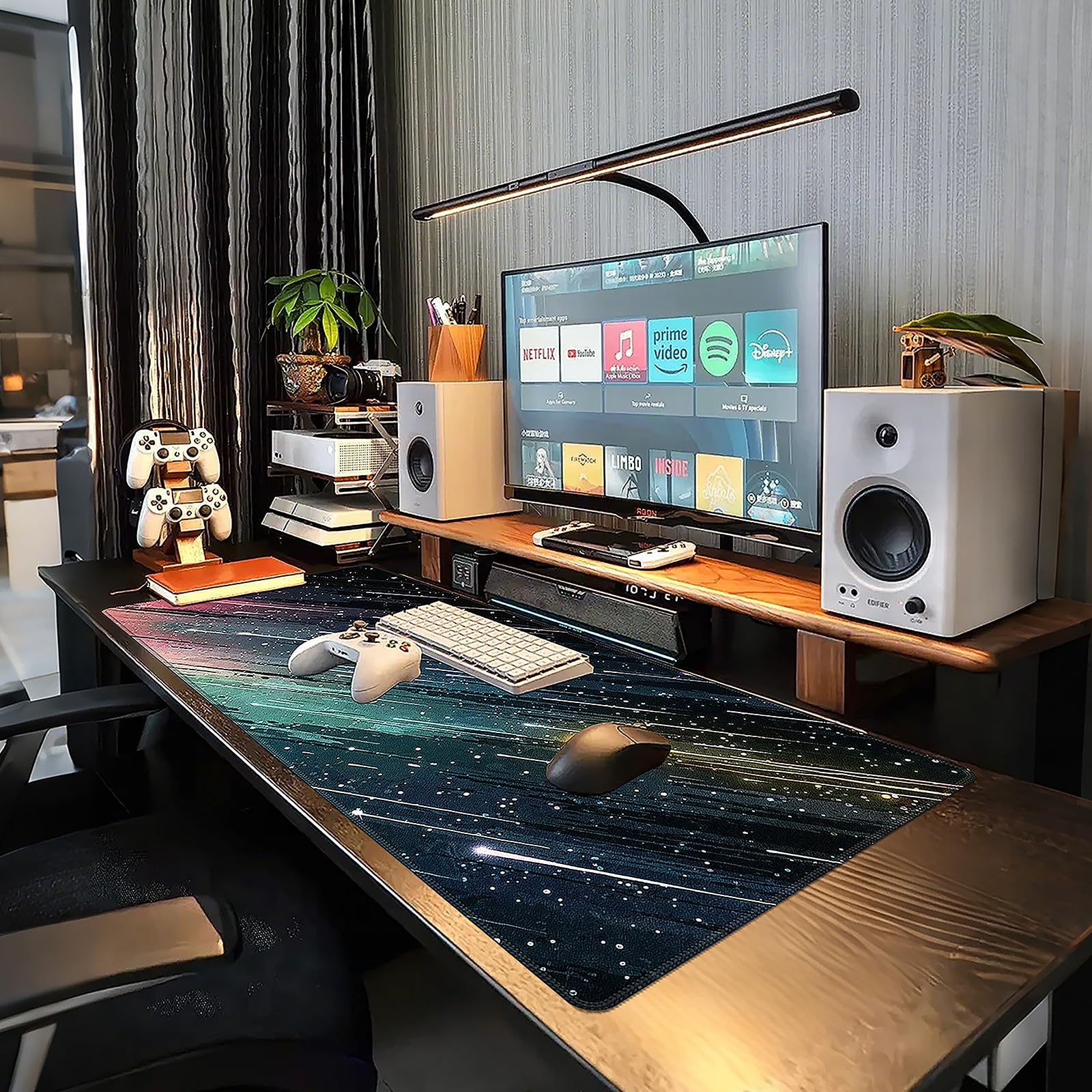 Baziabbo Cute Desk Mat,XXL Extended Large Mouse Pad,Gaming Mousepad with Stitched Edge,Non-Slip