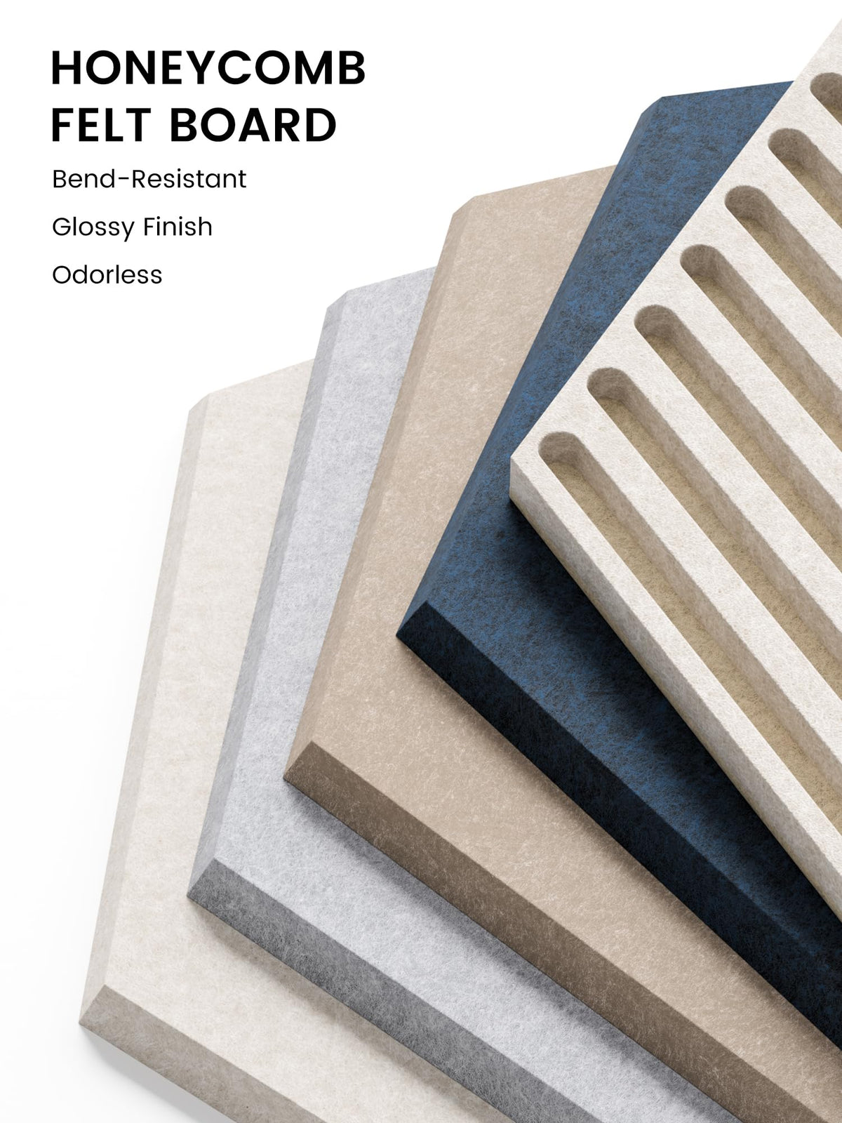 Fluxynara 10-Pack Hexagon Cork Board Alternative, Nordic Slate