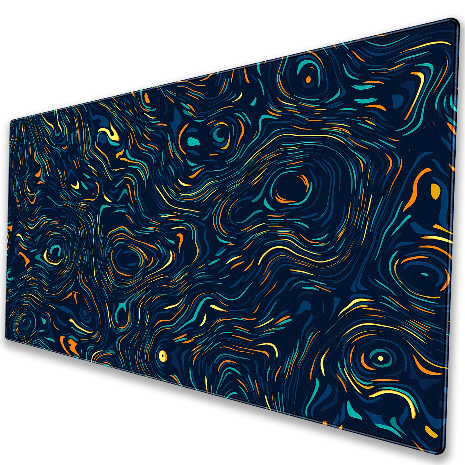 Abstract Swirl Desk Mat, XXL Large Gaming Mouse Pad