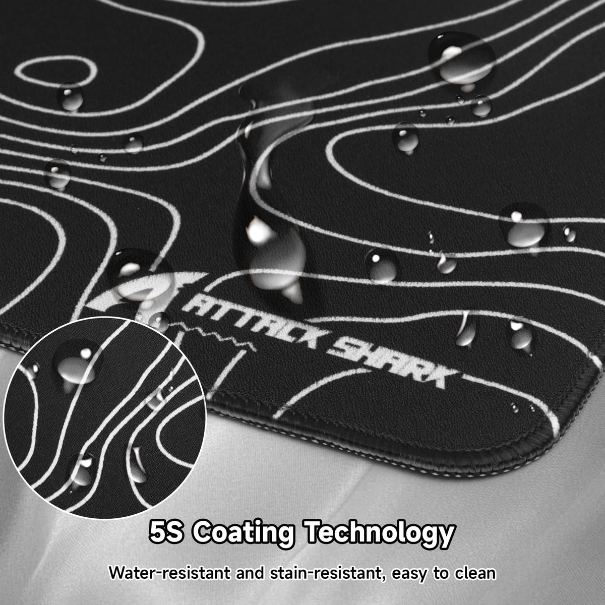 ATTACK SHARK CM02Pro Gaming Mouse Pad for Esports Speed Large Mouse mats for Desk Waterproof