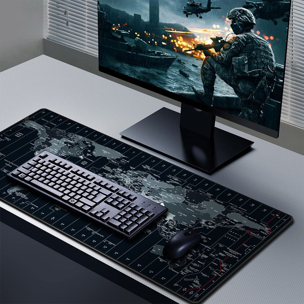 JIALONG Large Gaming Mouse Pad Extended Desk Mat XXL Mousepad with Non-Slip Keyboard Pad for Office