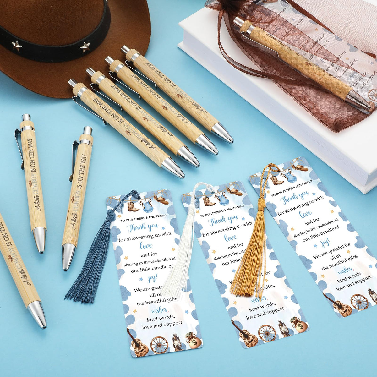 Gilprop 50 Sets Baby Shower Favors for Guests Includes 50 Baby Shower Ballpoint Pens 50 Thank You