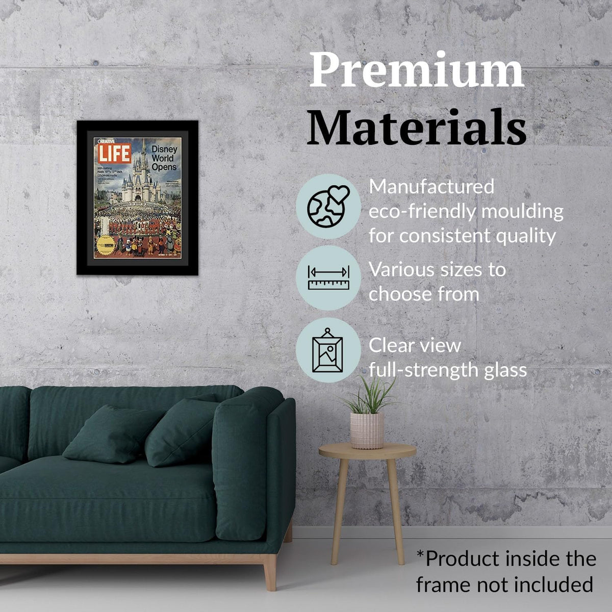 Creative Picture Frames 10.5 x 13.12 Magazine Frame with Full-Strength Glass, Holds Up To A 1/4"
