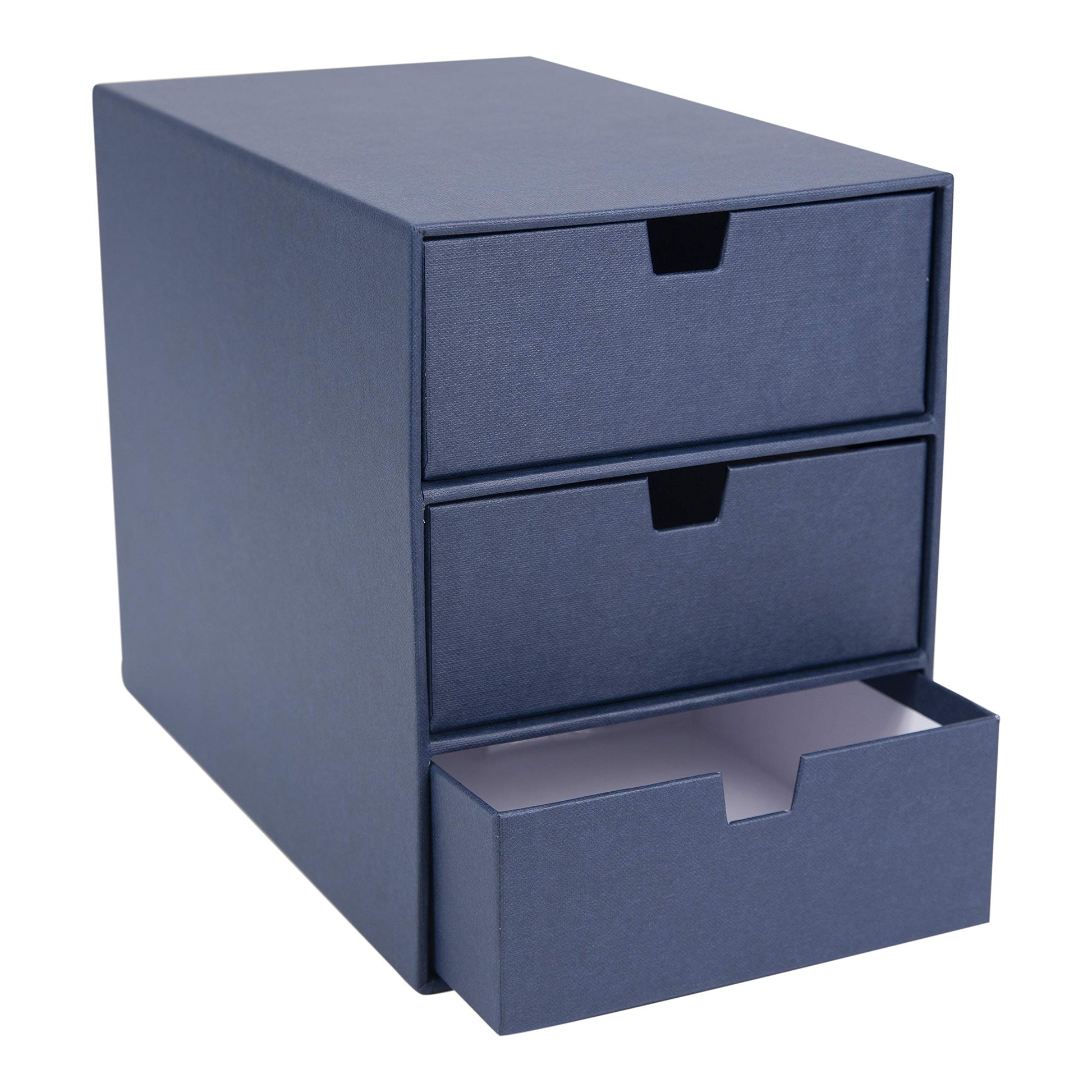 Bigso Box of Sweden Ingrid 3-Drawer Fiberboard Desk Organizer for Office Supplies & Accessories