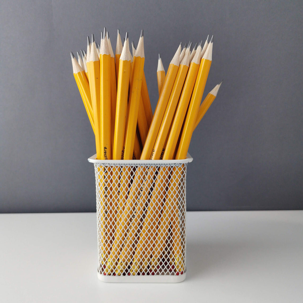 D.RECT Metal Square Pen Holder | Pen Holder Cube Made of Wire Metal | Mesh Multifunctional Cup for