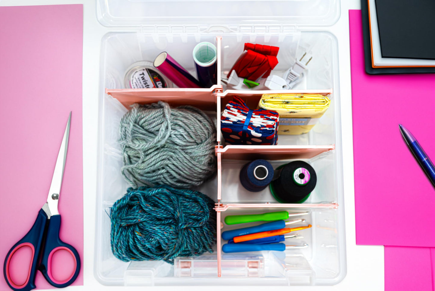 ArtBin 6990RK Super Satchel Double Deep, Portable Art & Craft Organizer with Handle, [1] Plastic