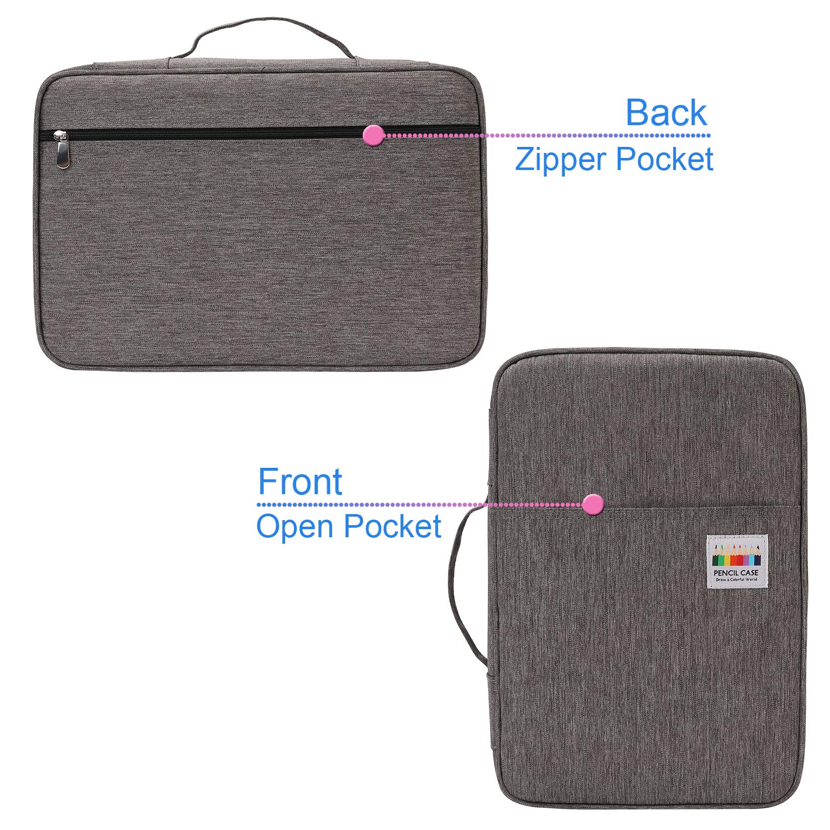 AYVANBER Big Capacity Colored Pencil Case Organizer 304 Slots Pen Holder Waterproof Storage Pouch