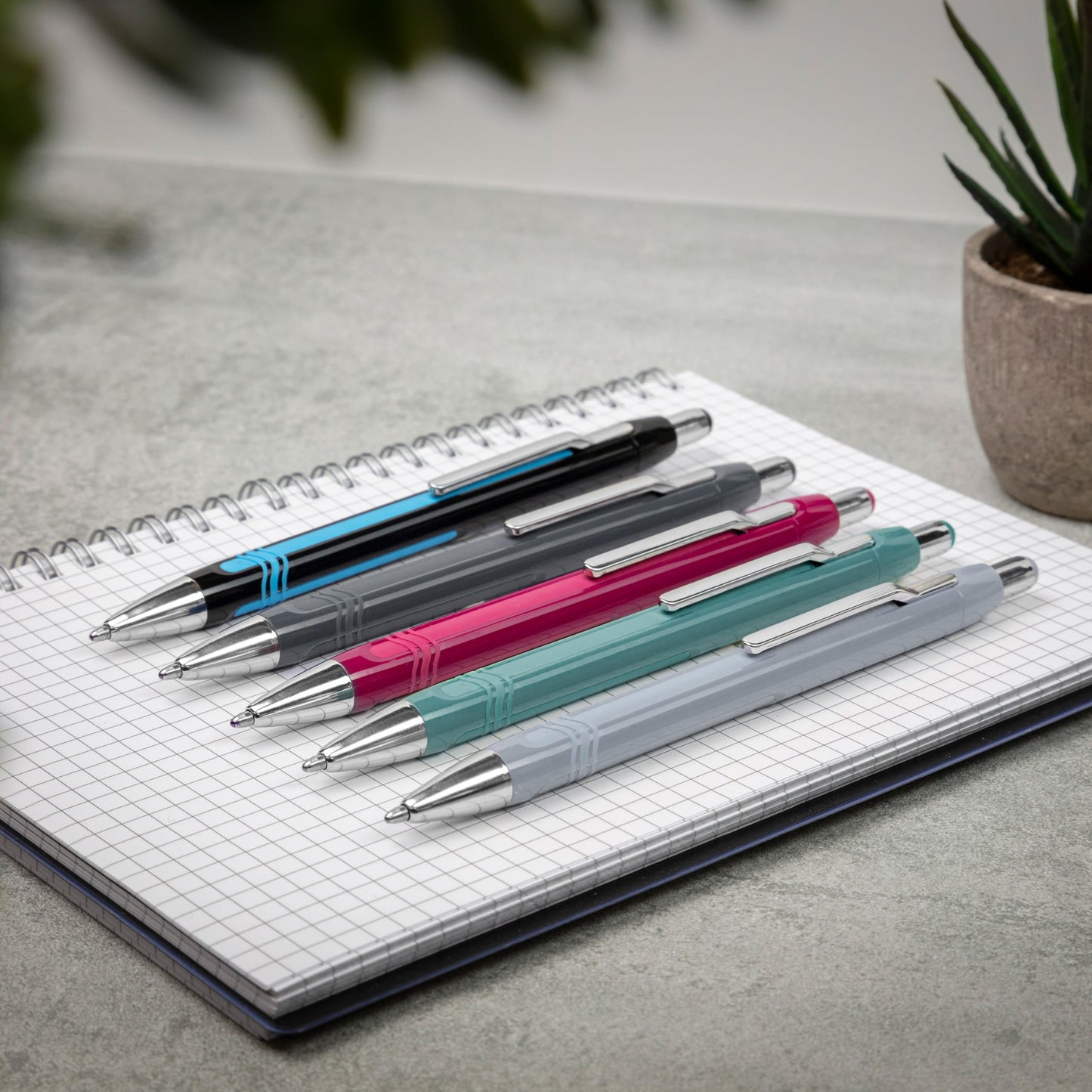 Schneider Epsilon Ballpoint Pen, Black/Blue Barrel, Blue Ink, 1 Each (138601)