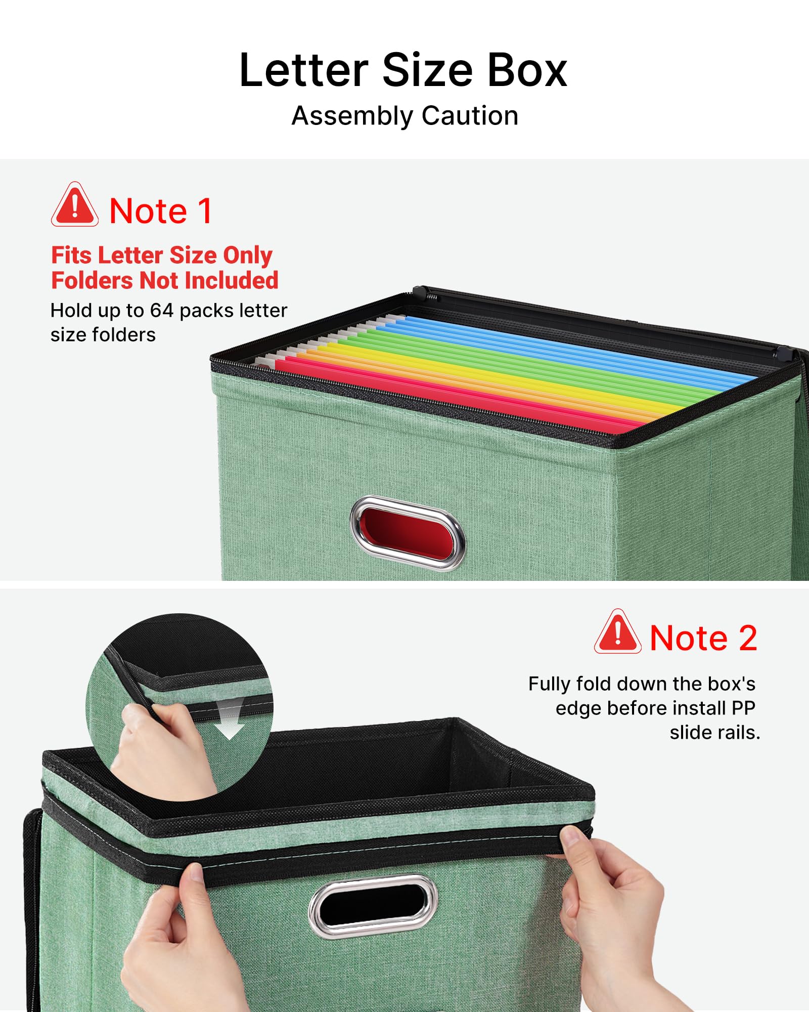 Oterri File Box Small 1-Pack Mesh Pockets Hanging Organizer for Letter-Size