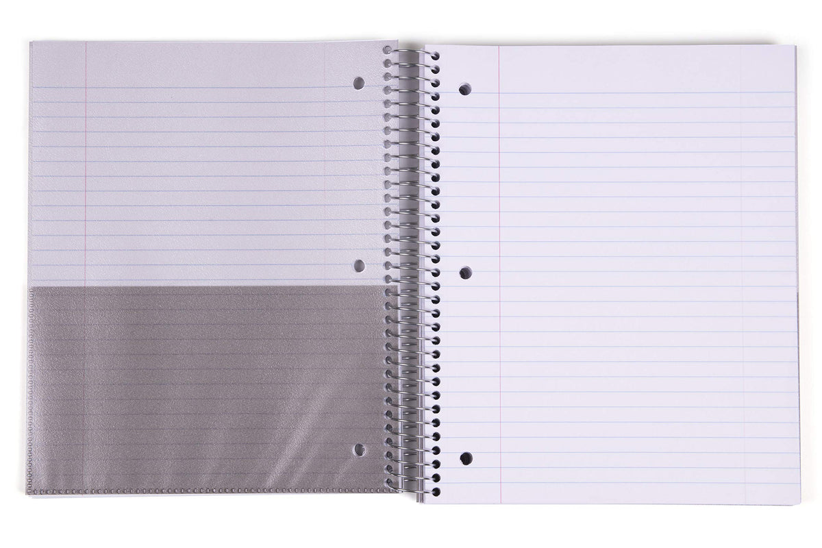 Mintra Office Durable Spiral Notebooks, 5 Subject (Green Olive, College Ruled 1pk)