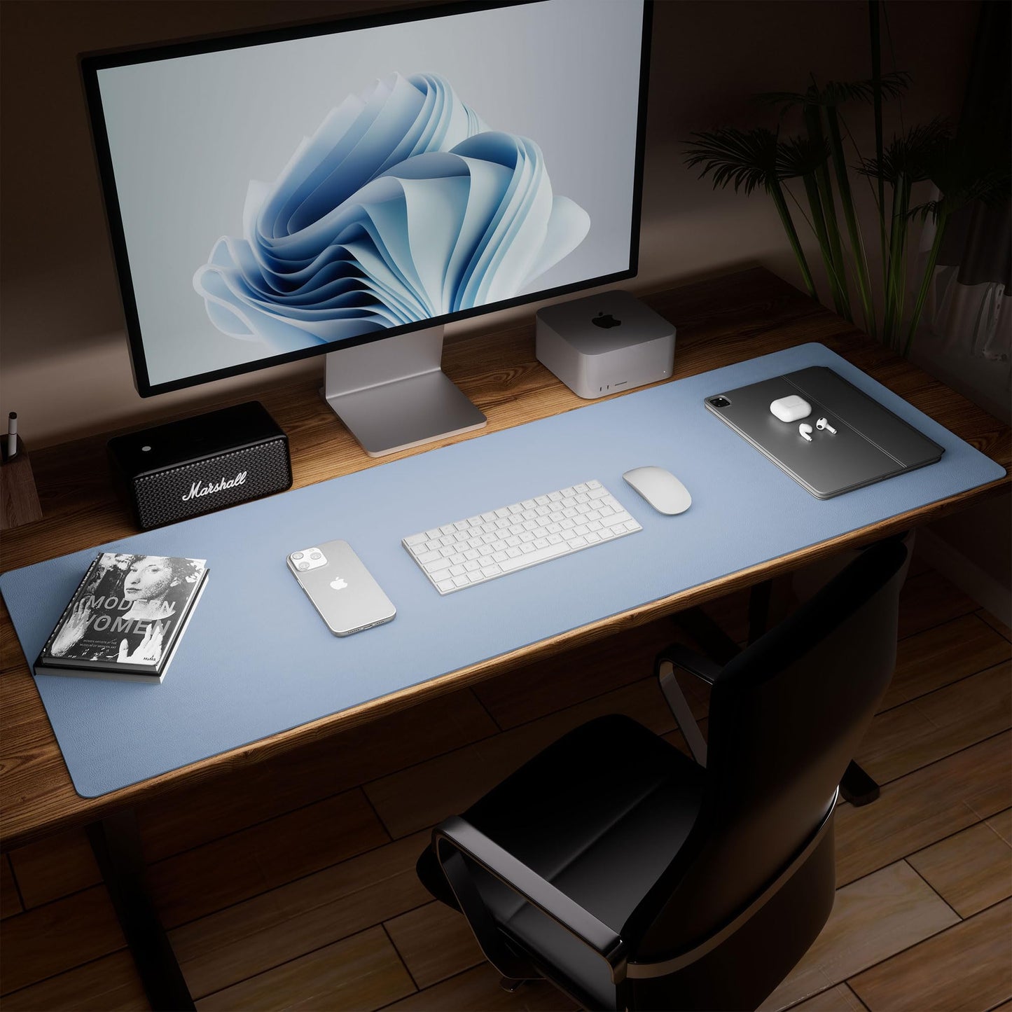 Aothia Leather Desk Pad Protector, Office Desk Mat, Large Mouse Pad, Laptop Desk Pad, Non-Slip PU