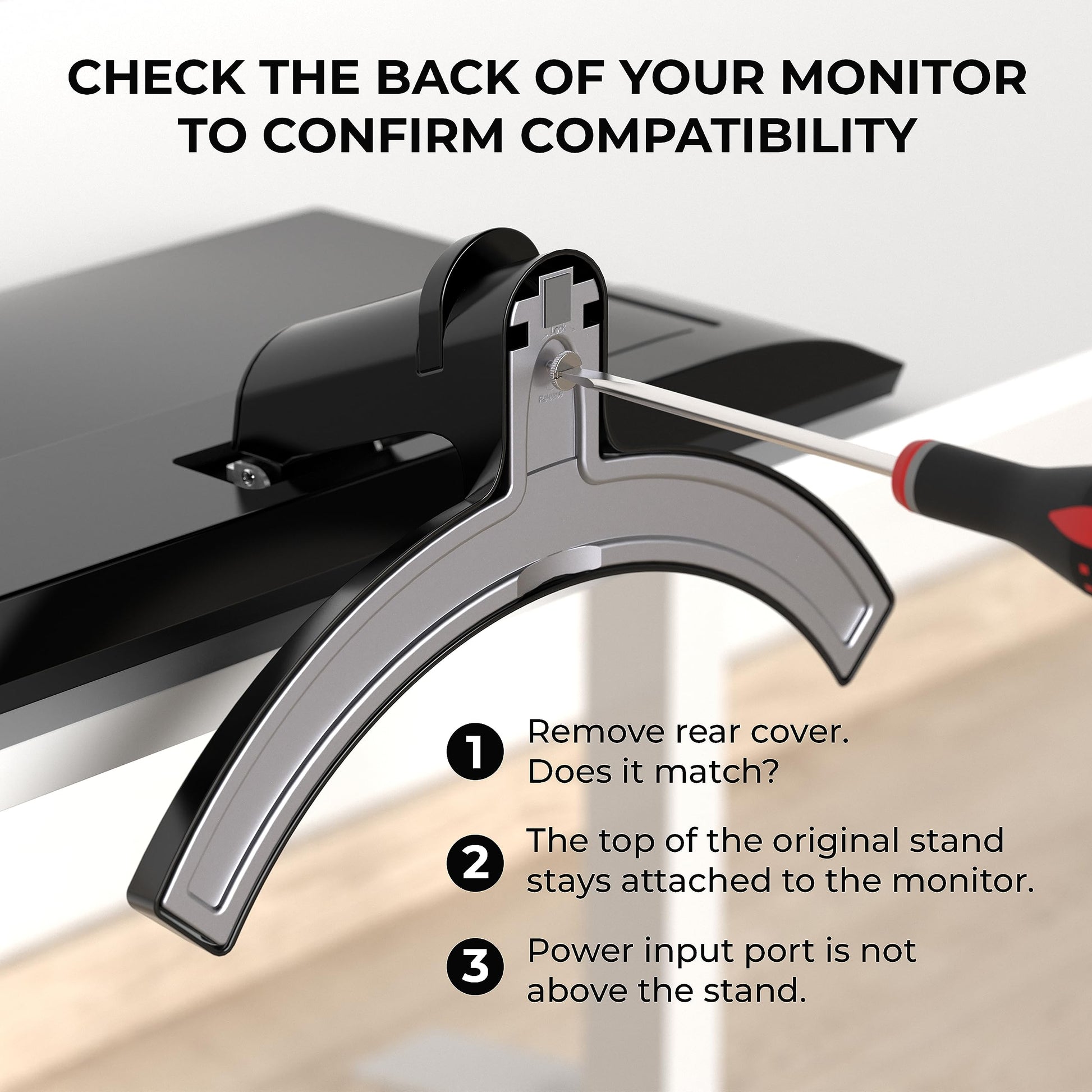 HumanCentric VESA Mount Adapter Compatible for LG Monitors 75x75, 100x100mm