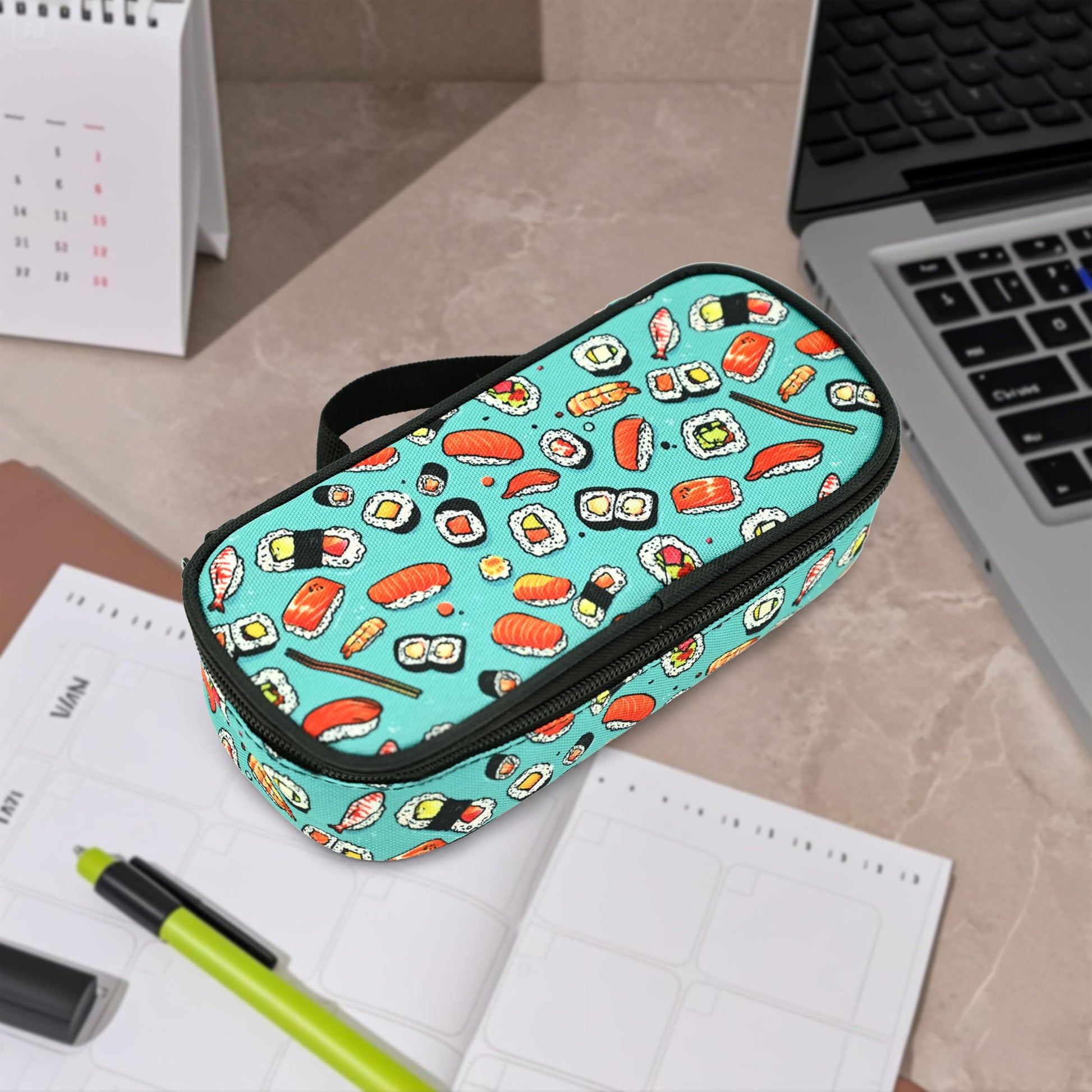 Droerfes Sushi Pencil Case Pencil Pouch Large Capacity Pen Bag School Office Organizer Stationery
