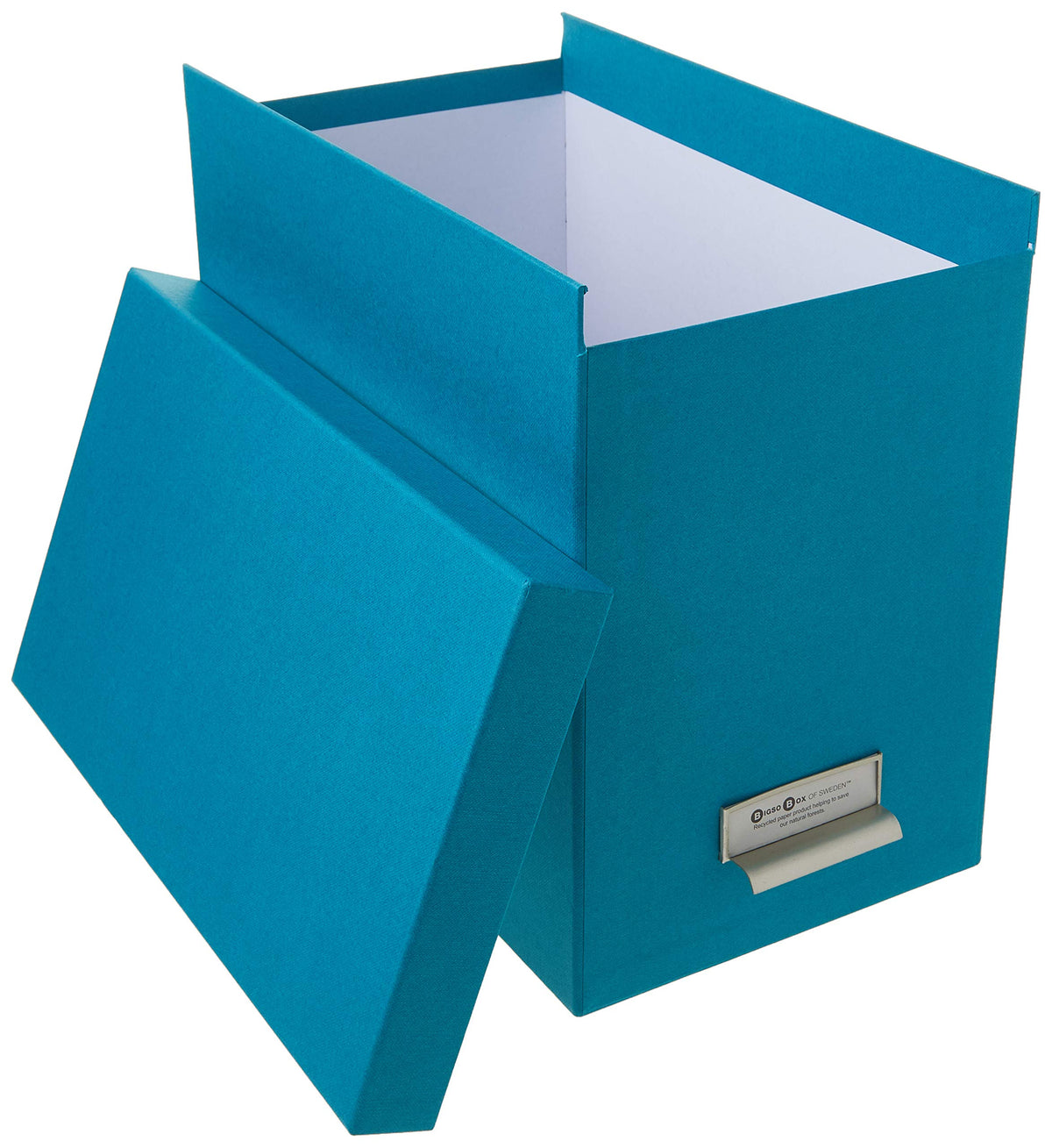 Bigso John Fiberboard Label Frame Desktop File Storage Box - Document Organizer for Important