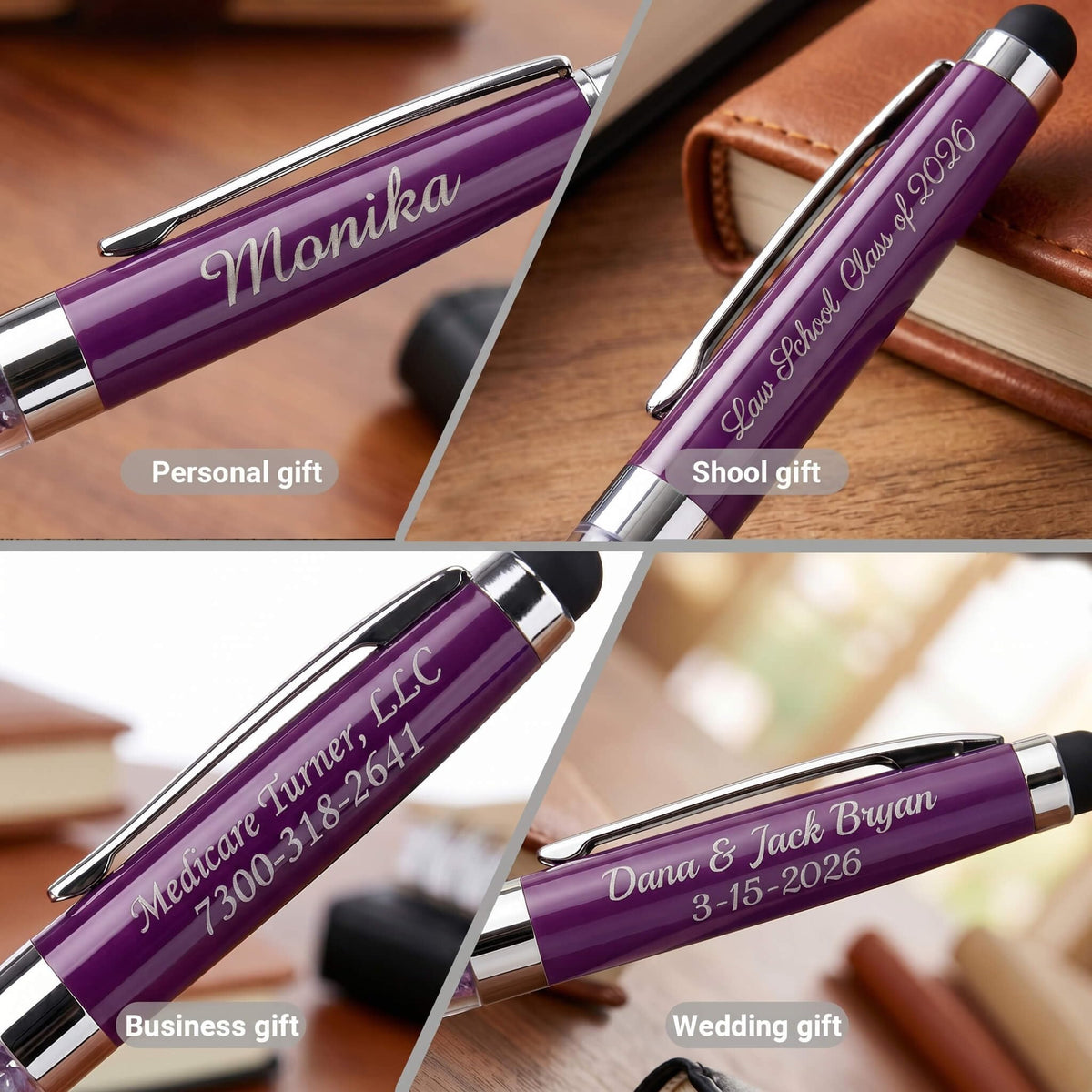 Ancolo Personalized Business Pens - Gift for Nurse, Office, Hotel Lobbies