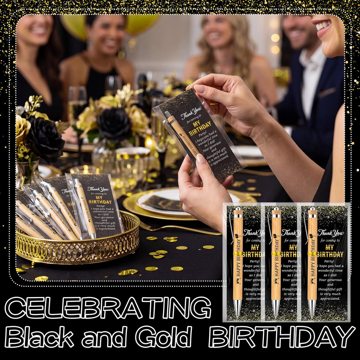 Sayglossy 50 Sets Happy Birthday Party Favors for Guests