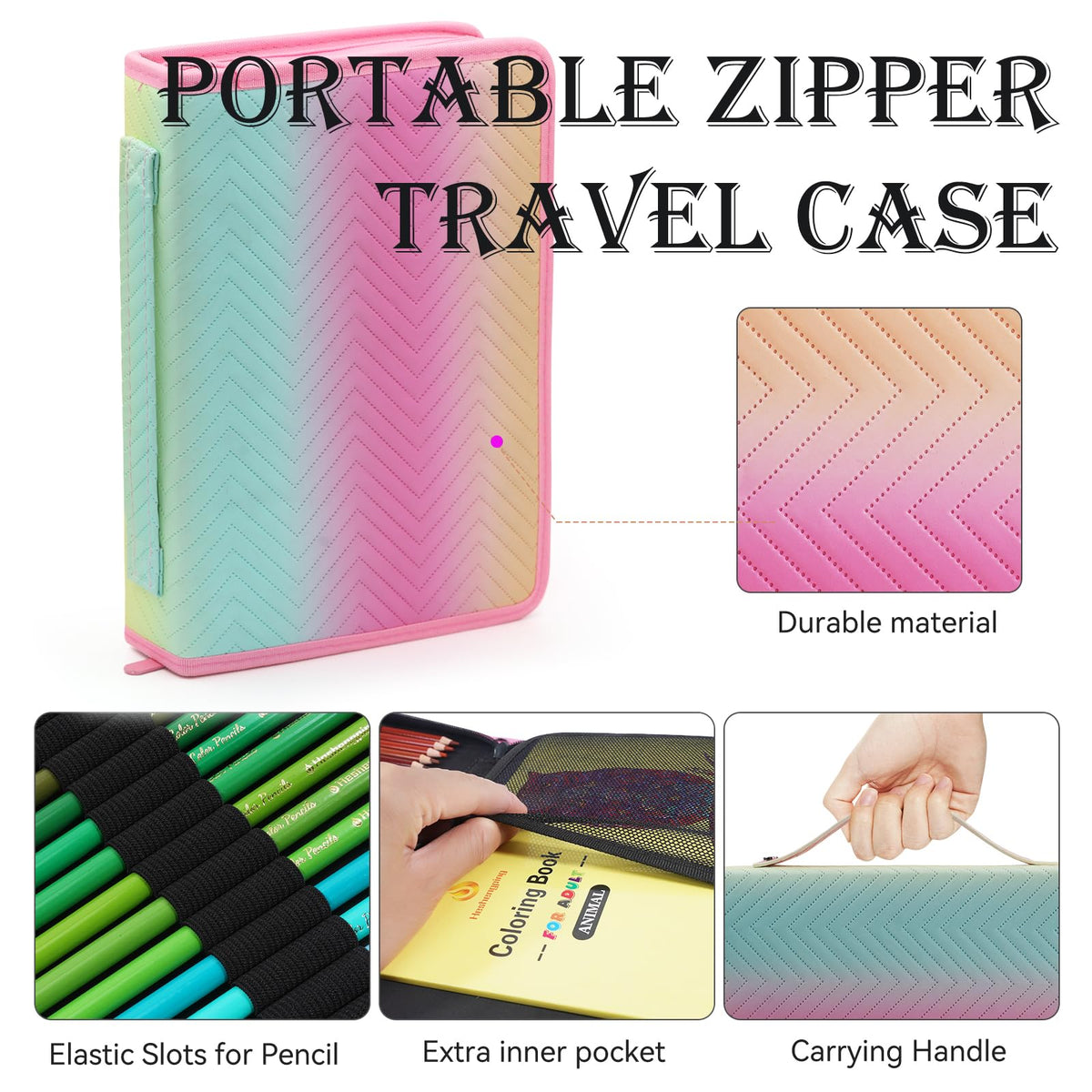 78pcs Drawing Kit Sketching Set Art Supplies with 3-Color Sketchbook Colorful Portable Case Colored