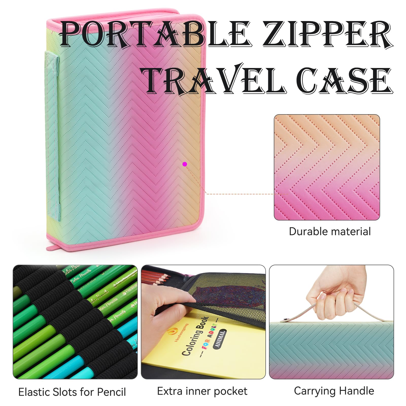 78pcs Drawing Kit Sketching Set Art Supplies with 3-Color Sketchbook Colorful Portable Case Colored