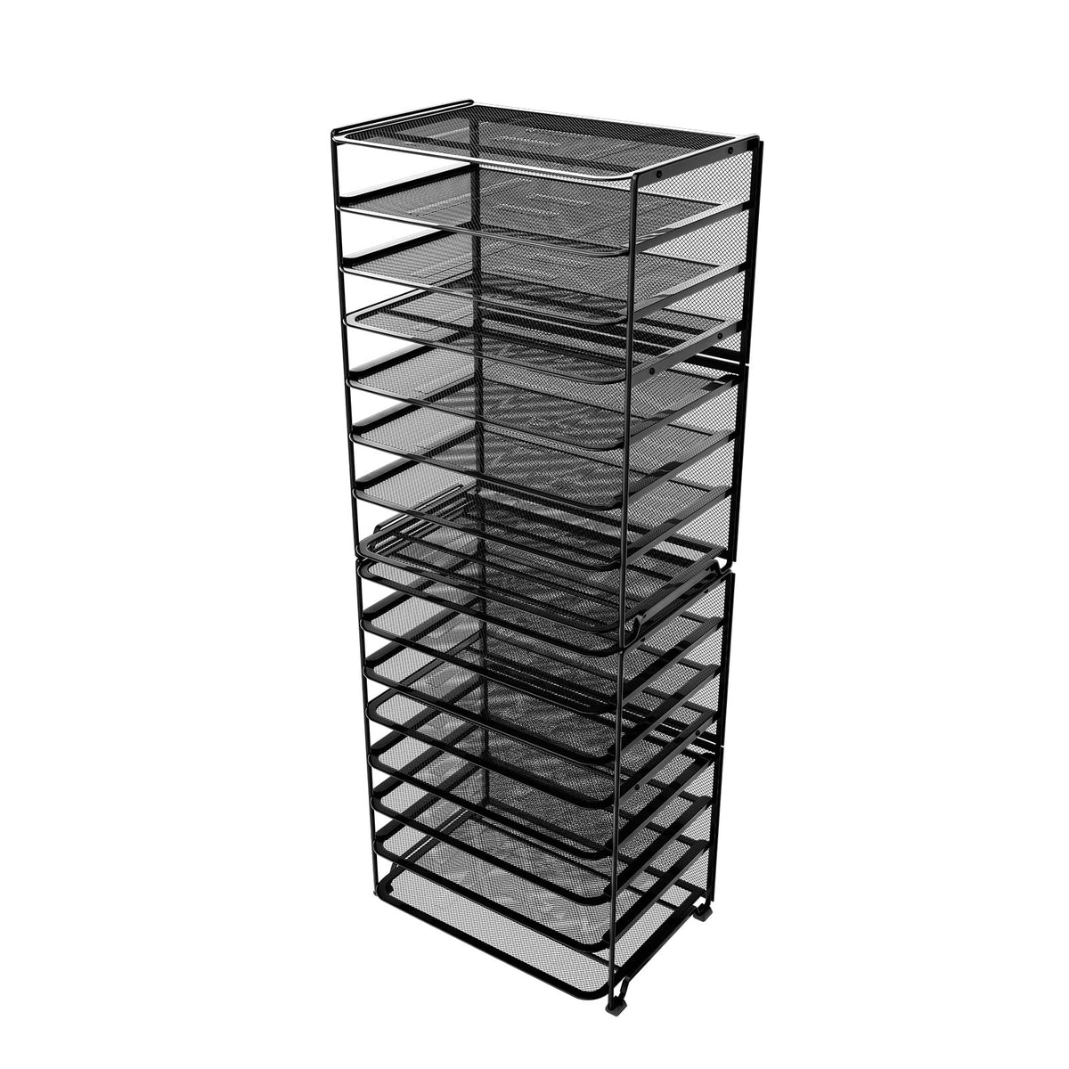 Simple Trending 2 Pack 8 Tier Letter Tray Paper - Mesh Desk File Organizer for Office School