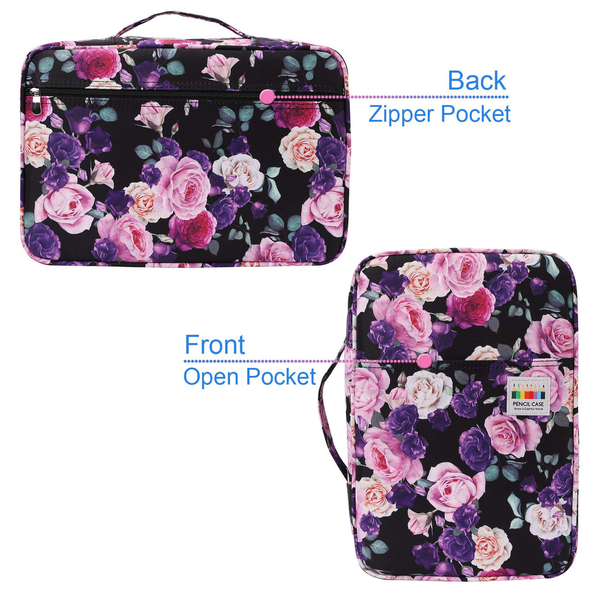 AYVANBER Big Capacity Colored Pencil Case Organizer 304 Slots Pen Holder Waterproof Storage Pouch
