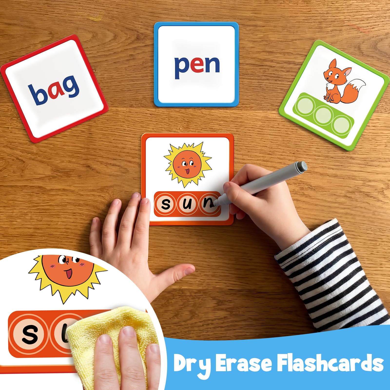 Aizweb CVC Word Games Kindergarten,Phonics Games for Kids Ages 3-8,CVC Flashcards for Preschool