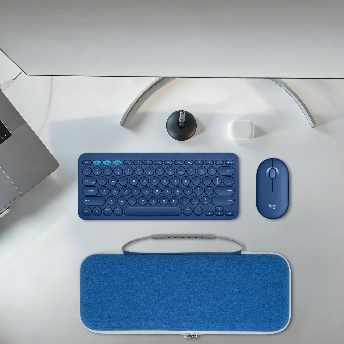 GEEKRIA Hard Case Compatible with Pebble 2 Combo, Logitech K380/k380s Keyboard +M350/M350s Mouse
