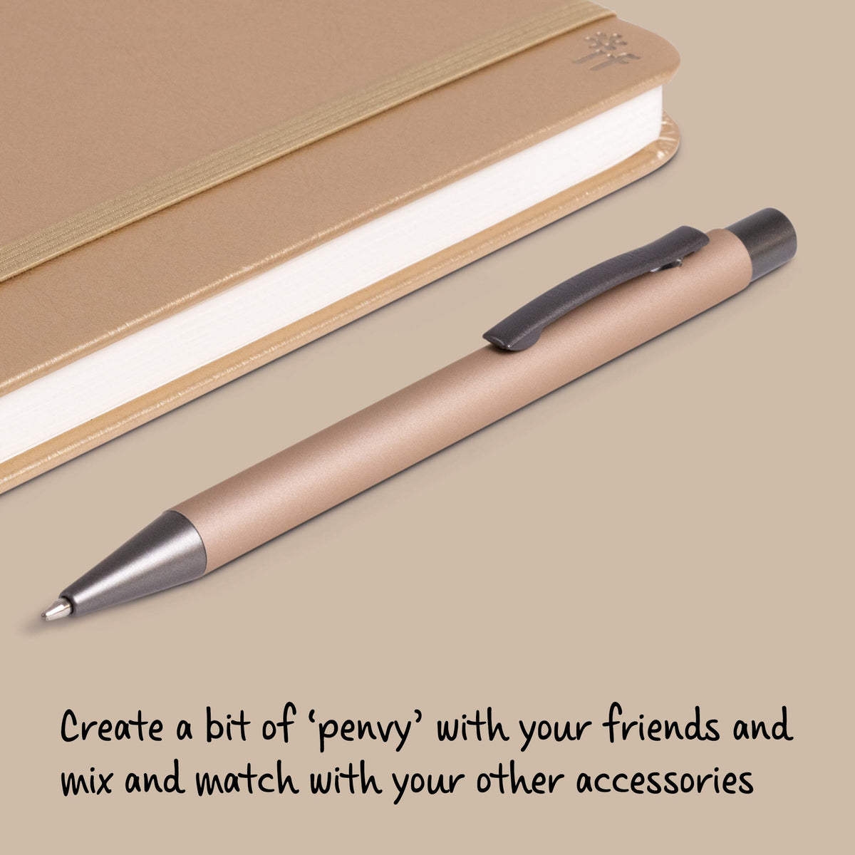 IF Bookaroo Pen, soft touch, colour coated pen with black ink - GOLD