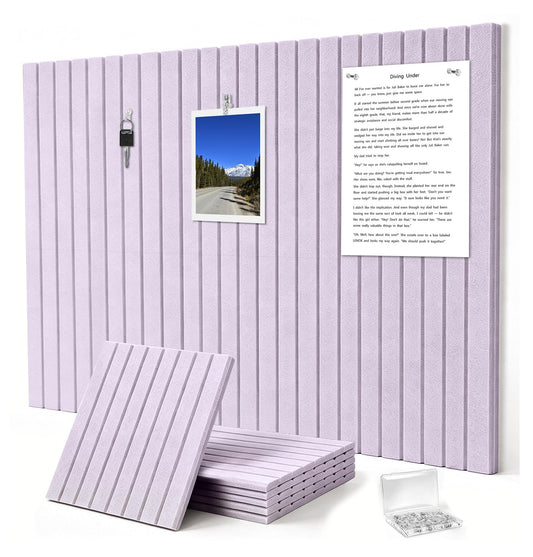 G Gamit 0.47" Thick Felt Pin Board 36"x24" Large Cork Board Alternative 6 Pack 11.81"x11.81"Felt