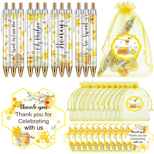 Chuangdi 50 Sets Baby Shower Favors Gifts for Guests Includes 50 Pcs Ballpoint Pens, Thank You