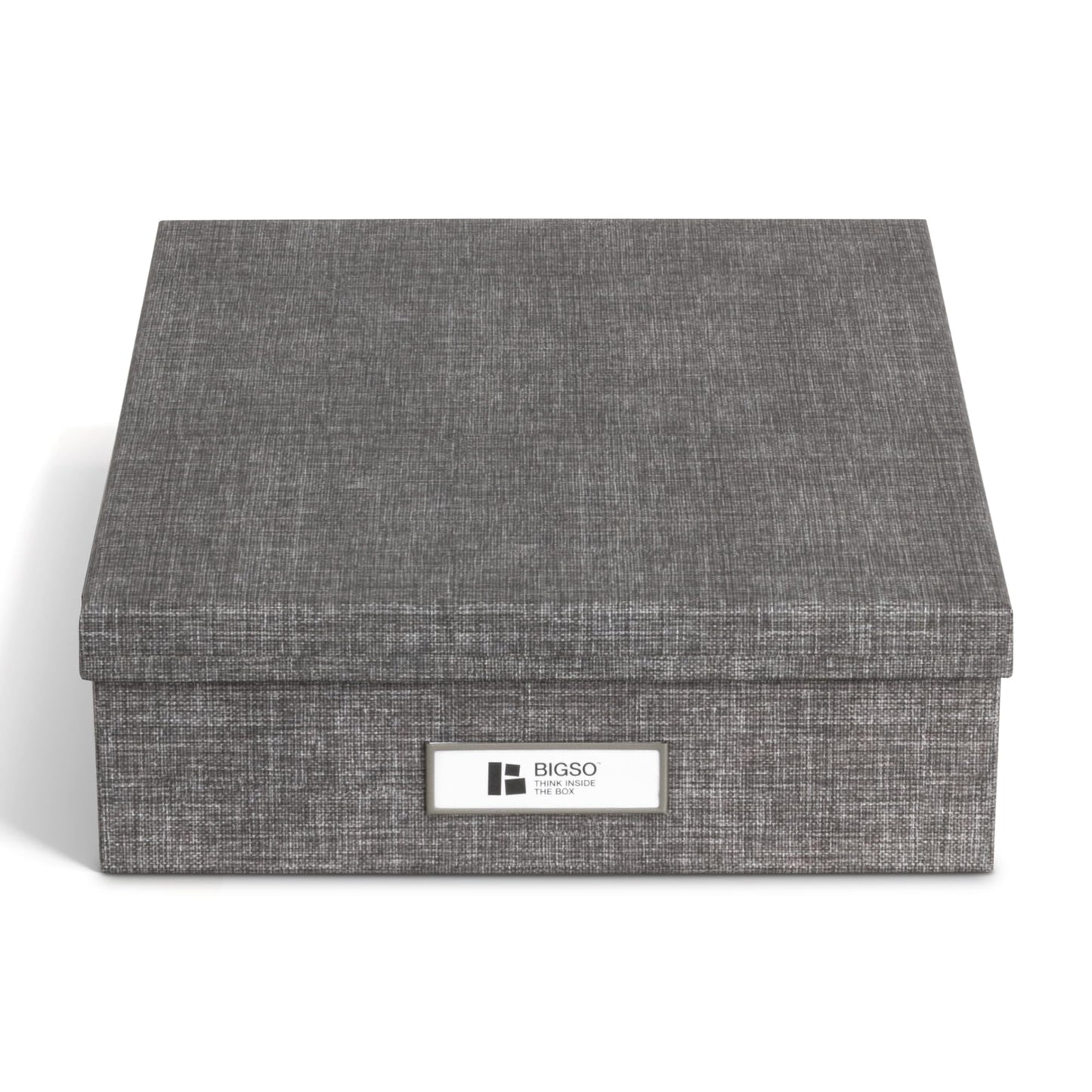 Bigso Oskar Canvas Fiberboard Document Letter Box for Important Paperwork A4 or Letter Size