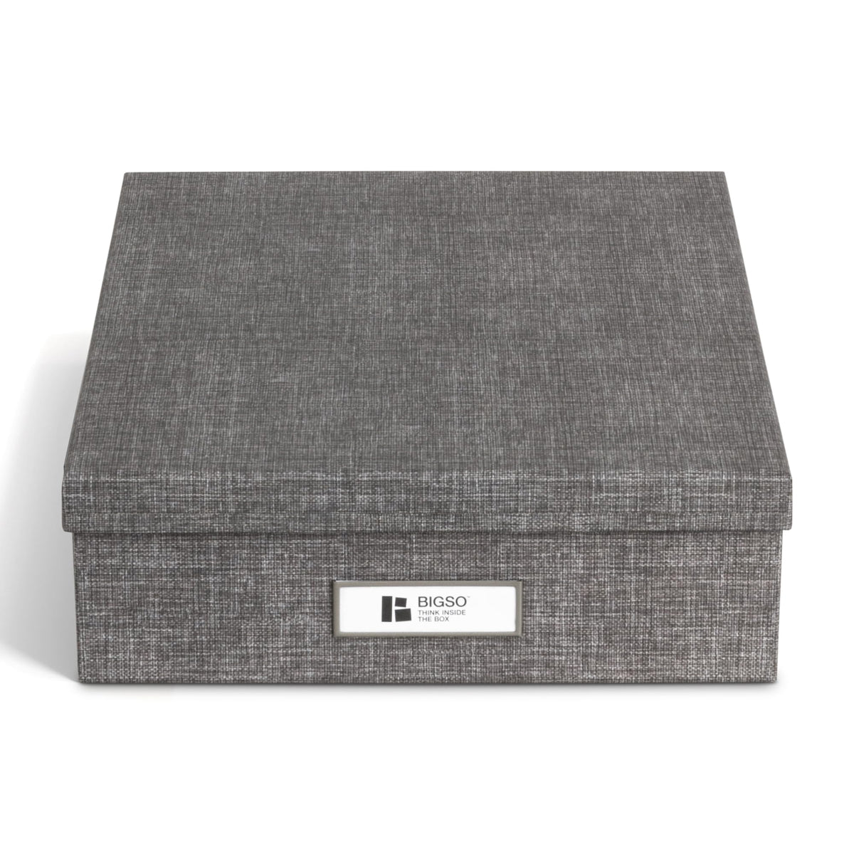 Bigso Oskar Canvas Fiberboard Document Letter Box for Important Paperwork A4 or Letter Size