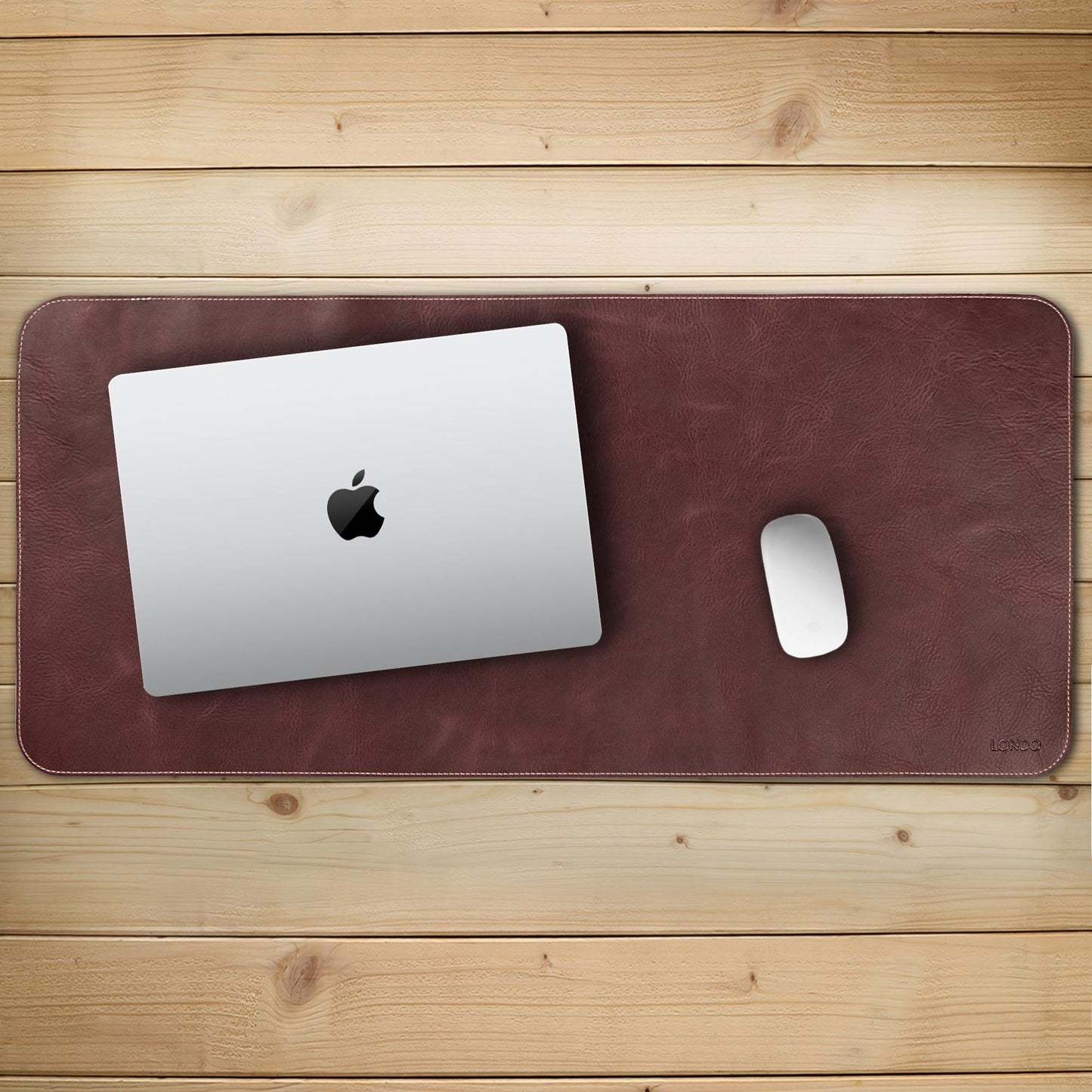 Londo Top Grain Leather Extended Mouse Pad – Large Desk Mat for Office & Gaming, Smooth Writing