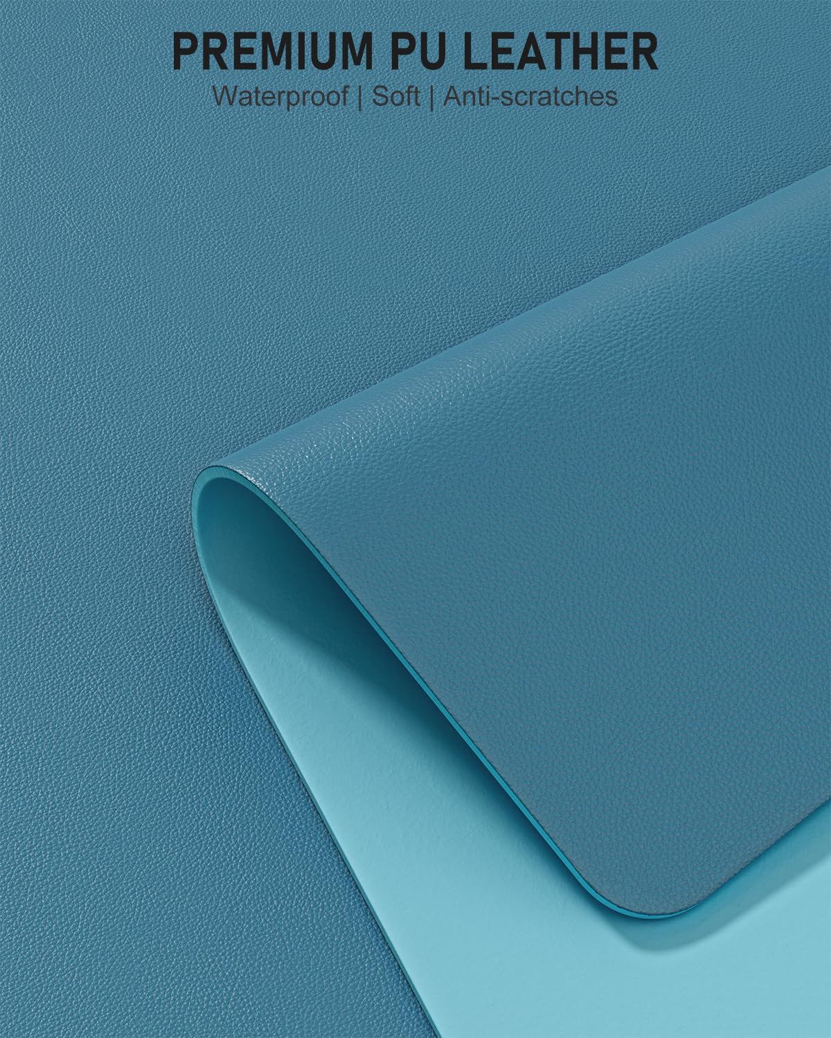 Niniubye Desk Pad, 35.5" x 17" PU Leather Non-Slip Desk Mat Large Mouse Pad for Desktop, Waterproof