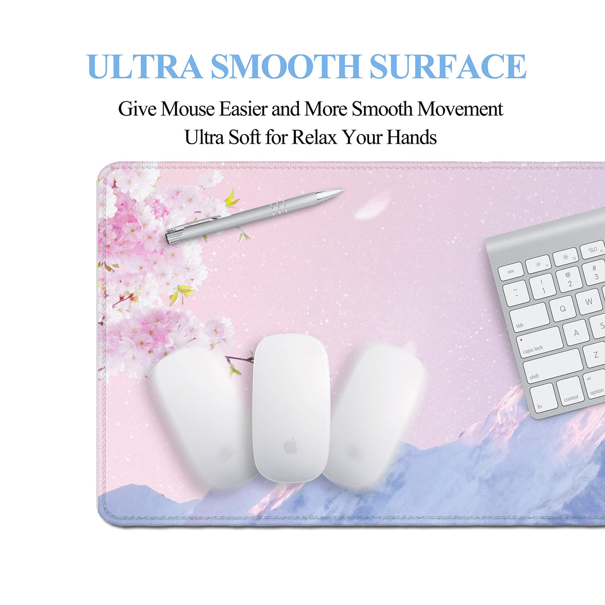 Viorichve Pink Extended Mouse Pad Large XXL Mouse Mat 31.06" x 11.8" Desk Pad Laptop Computer