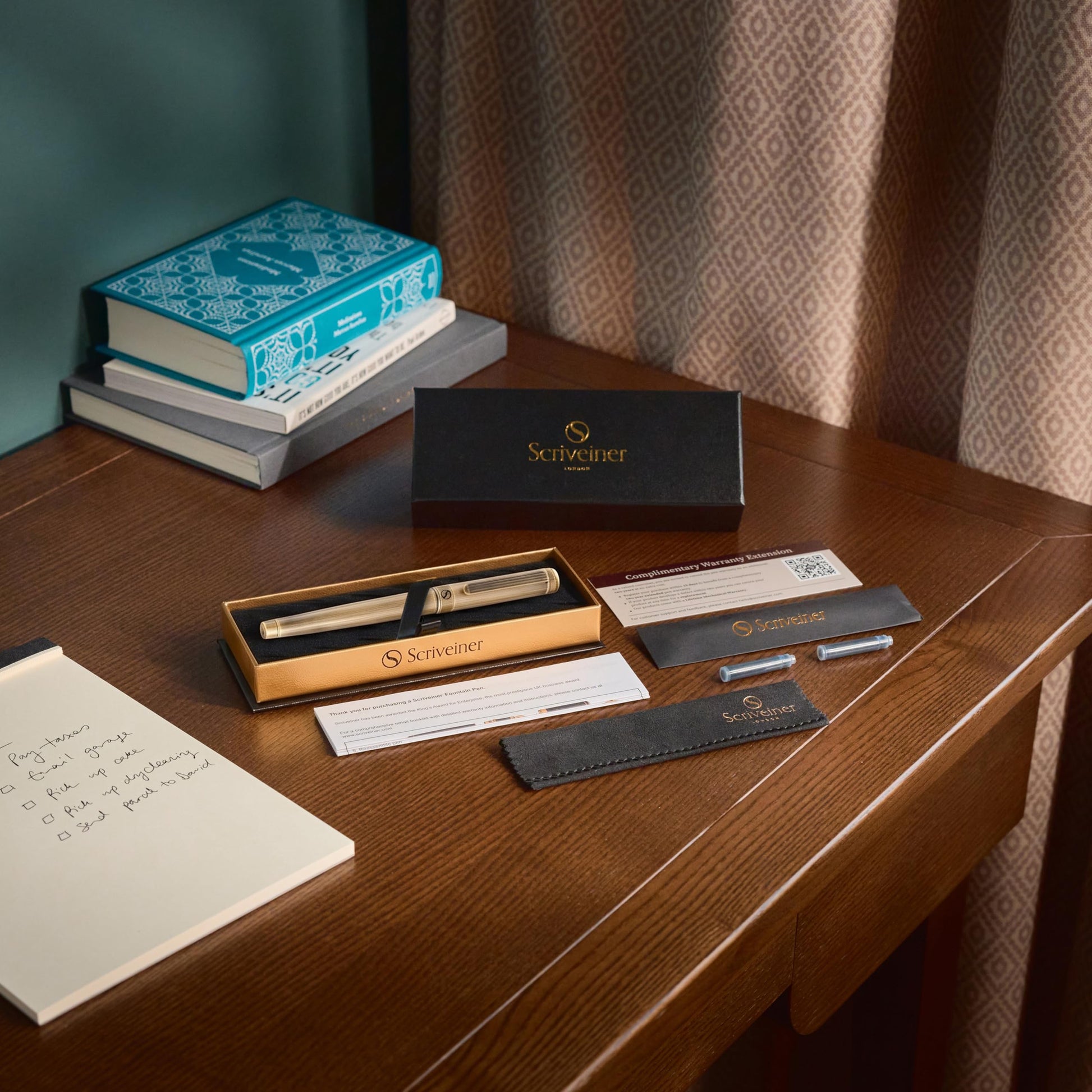 Scriveiner Luxury Fountain Pen - Stunning Bronze Luxury Pen, Schmidt Gilded Nib (Medium)