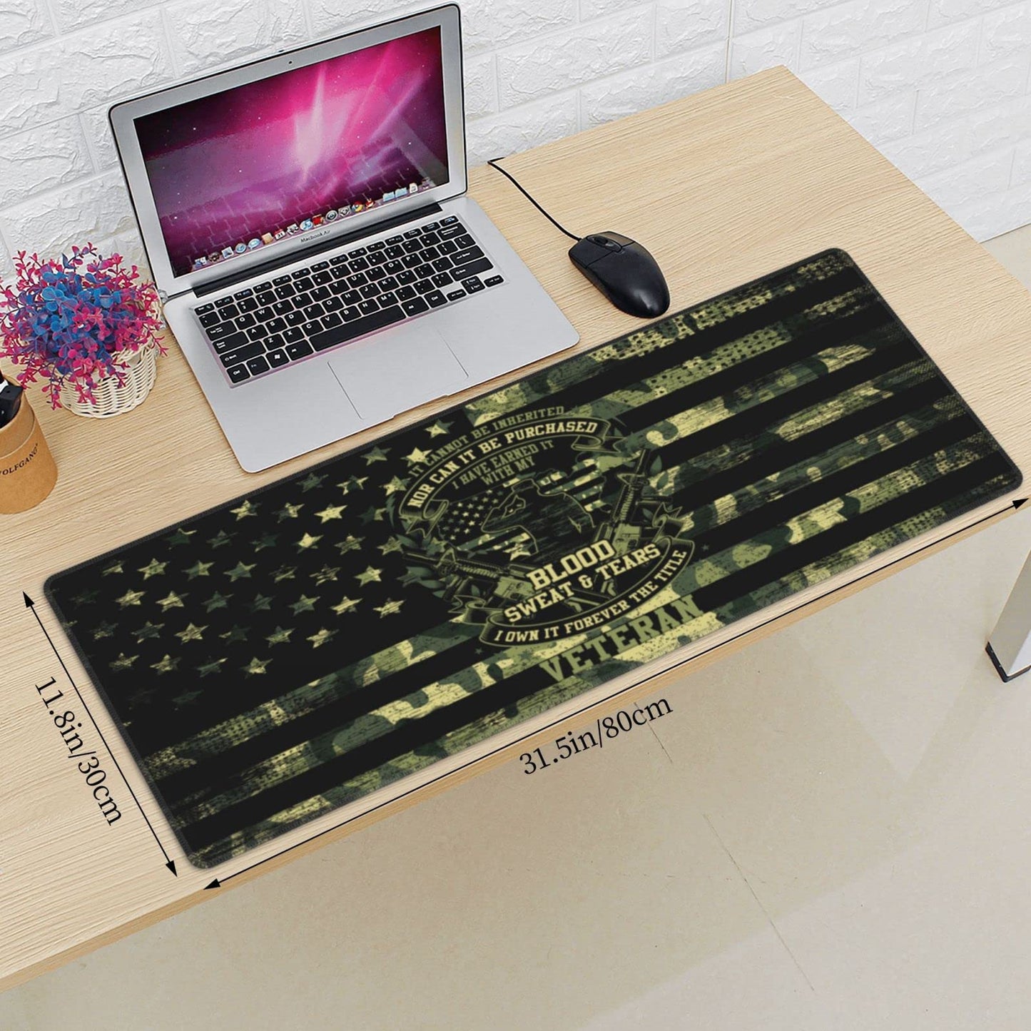 Sigouyinei Extra Large Desk Pad 31.5x12in Office Gaming Non-Slip Mouse Pad