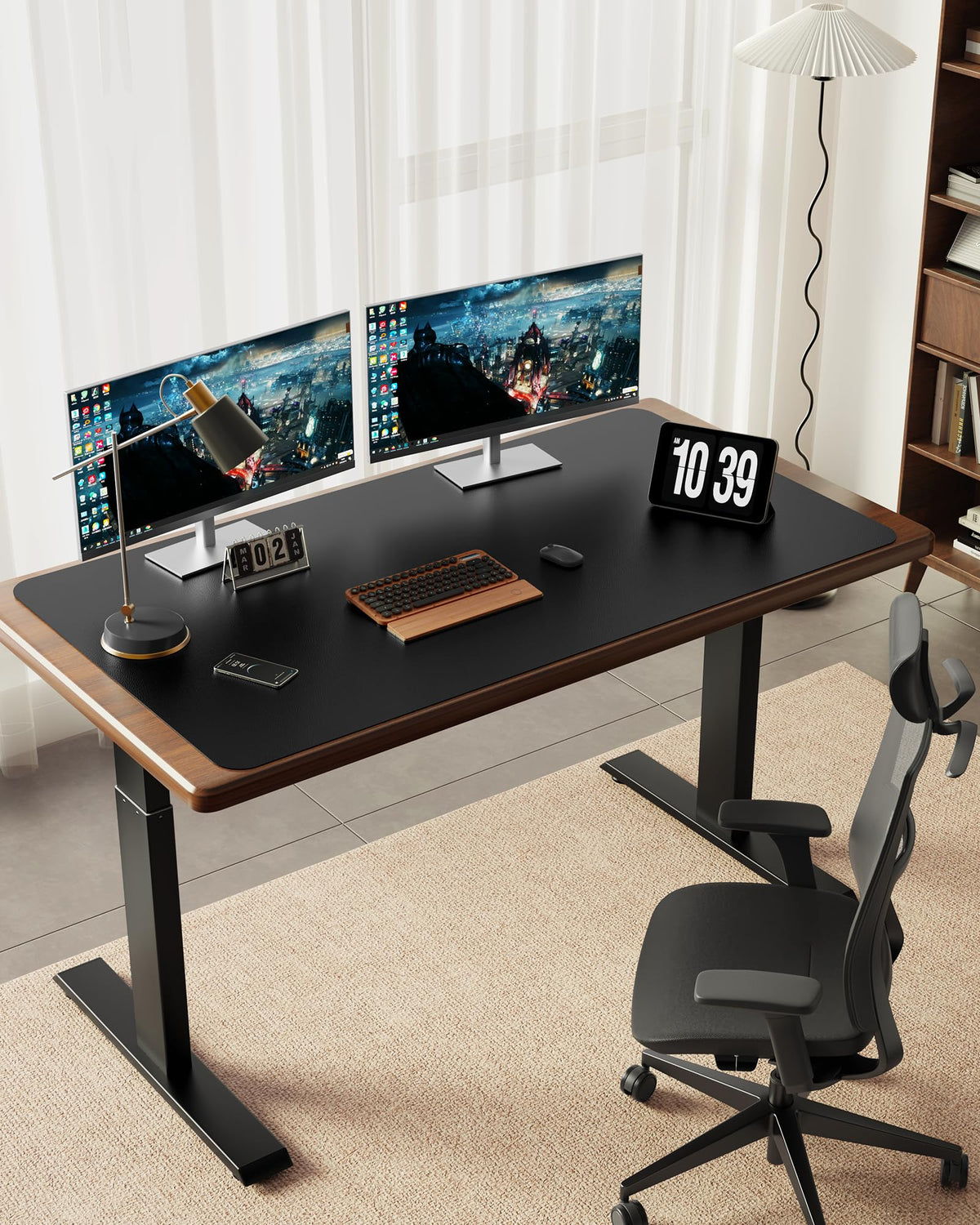 YSAGi 47.2" x 24" Large PU Leather Desk Mat for Keyboard and Mouse - Waterproof Non-Slip Desk Pad