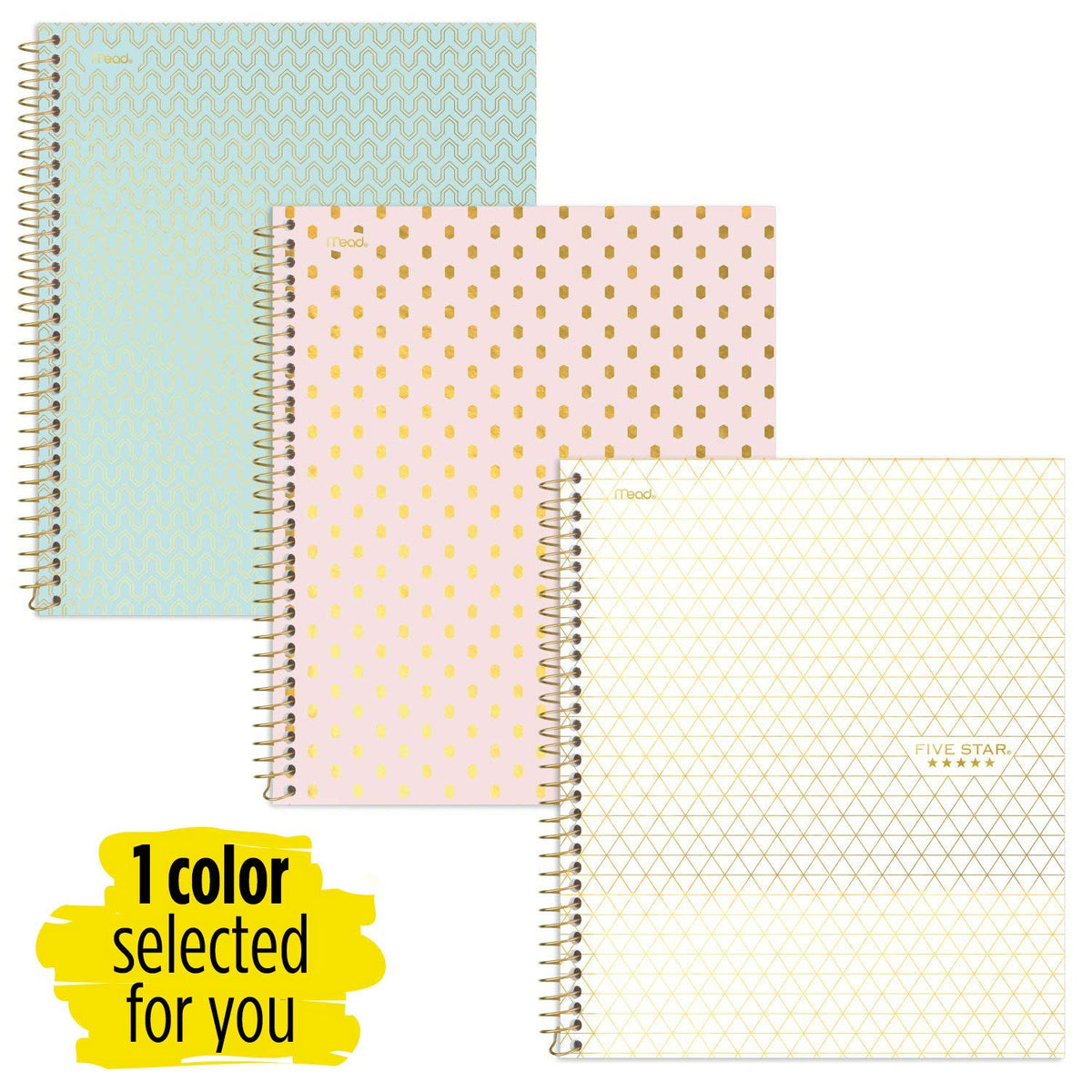 Five Star Spiral Notebook + Study App, 1-Subject, College Ruled Paper, 11" x 8-1/2", 100 Sheets