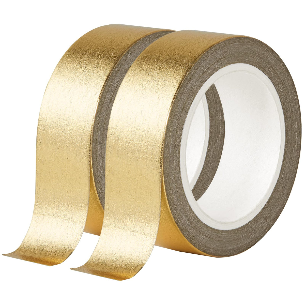 QDiShi 2 Rolls Gold Washi Tape for Wall Decor, Decorative, Foil Masking Tape, Low Tack, Self