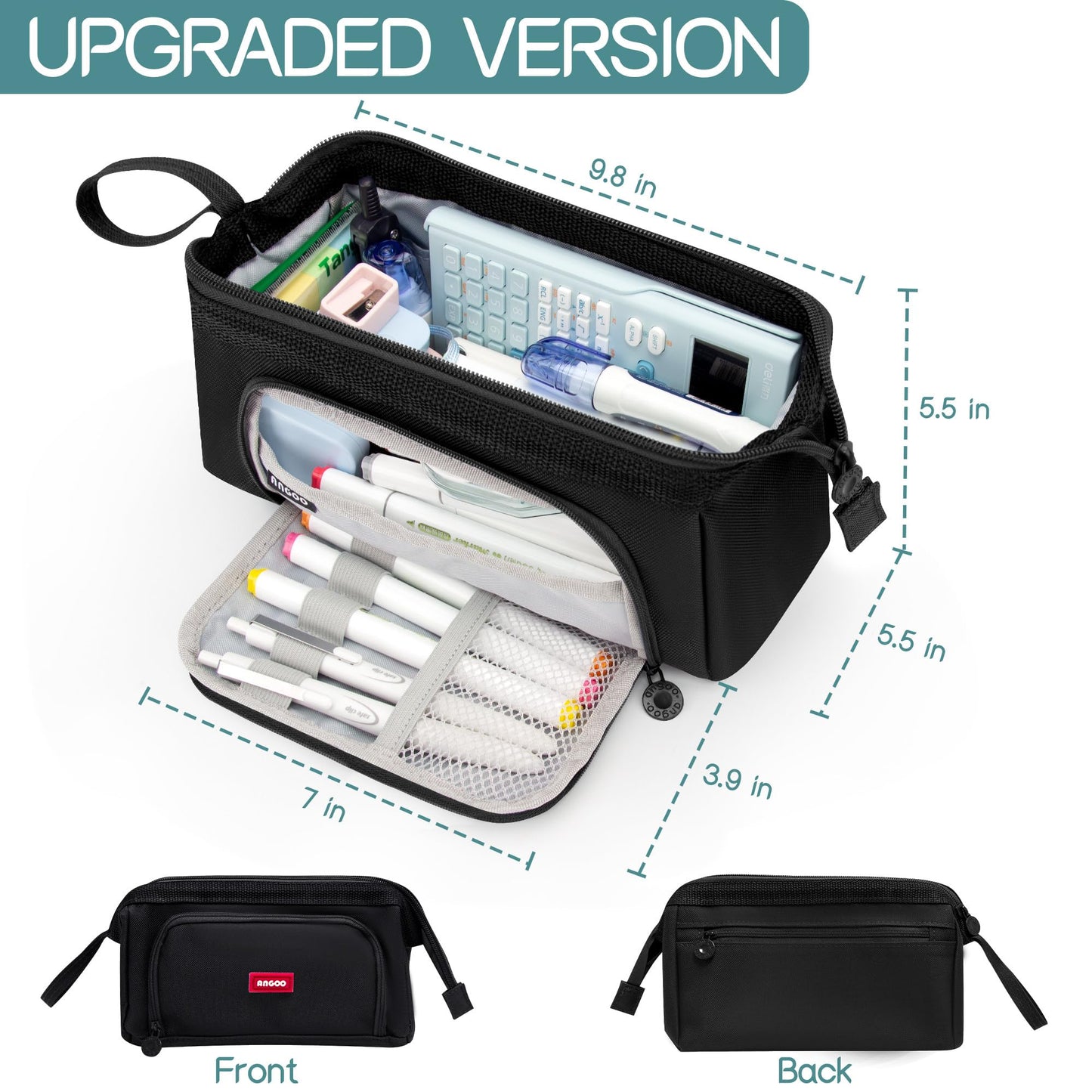 Vocuer Large Capacity Pencil Case Big Pencil Pouch Special Aesthetic School Pen Bag For Girls Teen
