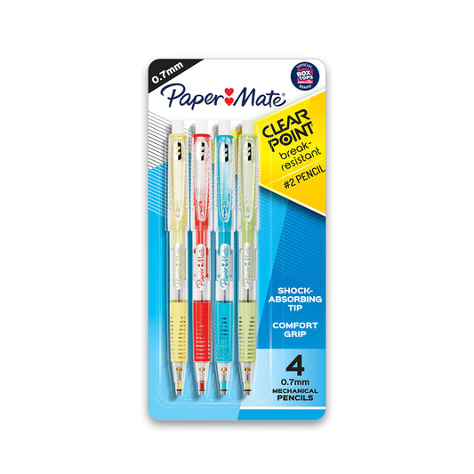 Paper Mate Clearpoint Mechanical Pencils, 0.7mm Break-Resistant HB #2 Lead, Assorted Barrel Colors