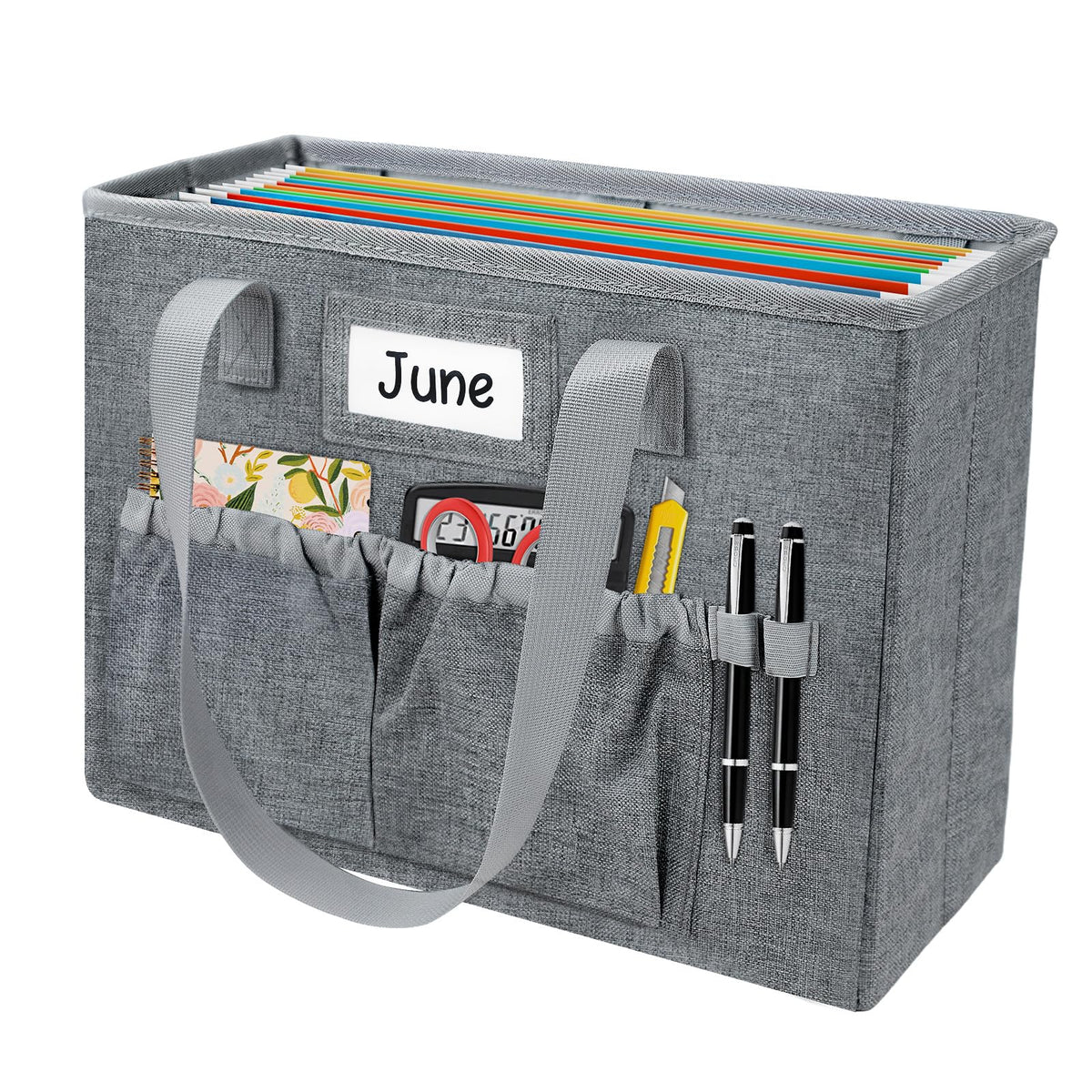 abcxgood Desktop File Organizer Box,Collapsible Hanging Filing Box,Home Office Document Storage