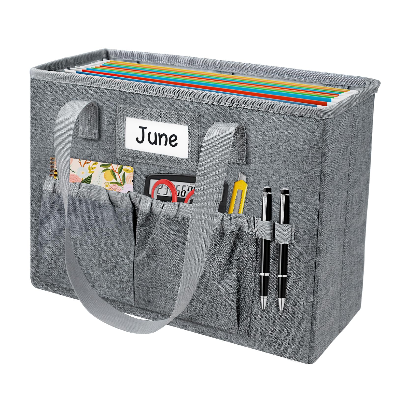 abcxgood Desktop File Organizer Box,Collapsible Hanging Filing Box,Home Office Document Storage