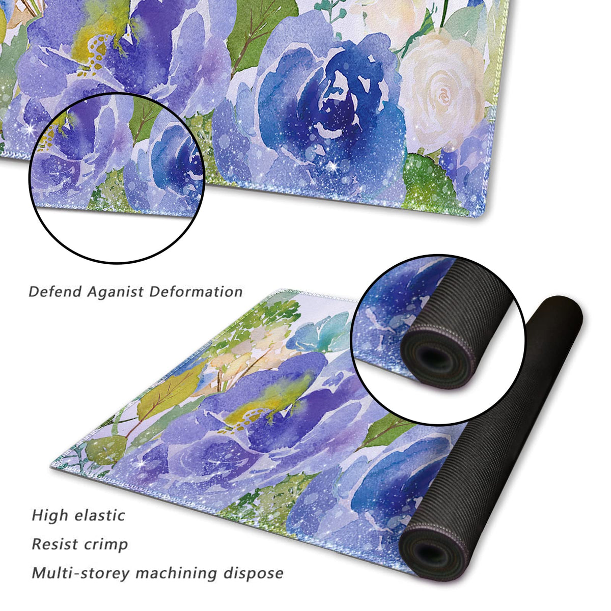 ARTSO Large Gaming Mouse Pad with Stitched Edges, XXL Extended Keyboard Mat Long Mousepad Desk
