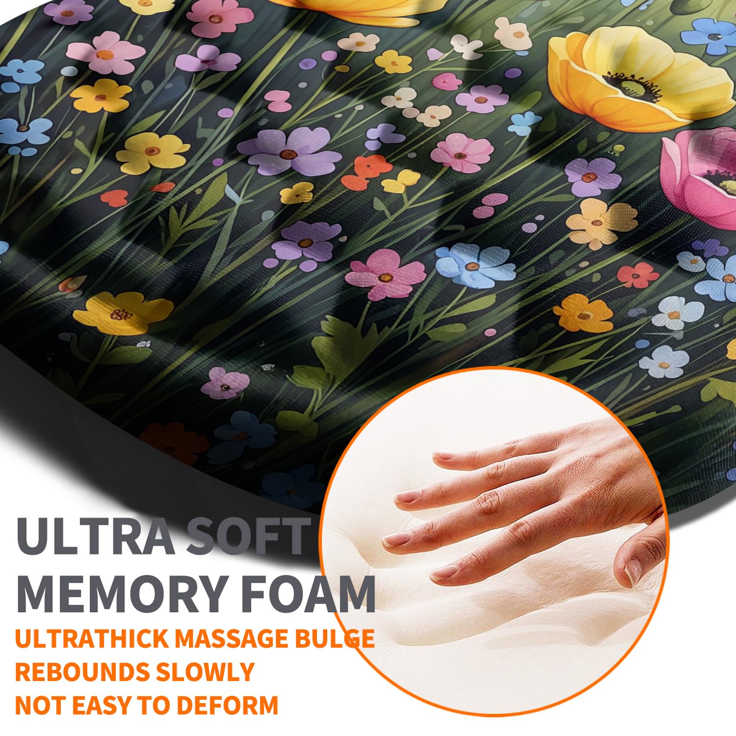Armanza Ergonomic Joint Wrist Support Mouse Pad with Memory Foam Cushion Massage Bump, Carpal