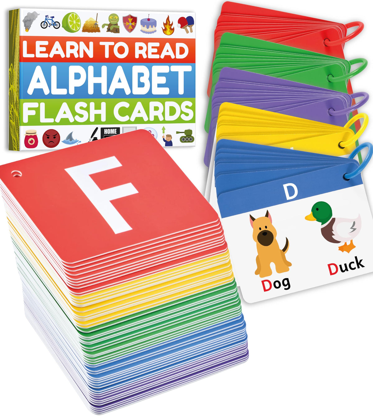 Alphabet Flash Cards - Thick ABC Flash Cards for Kids